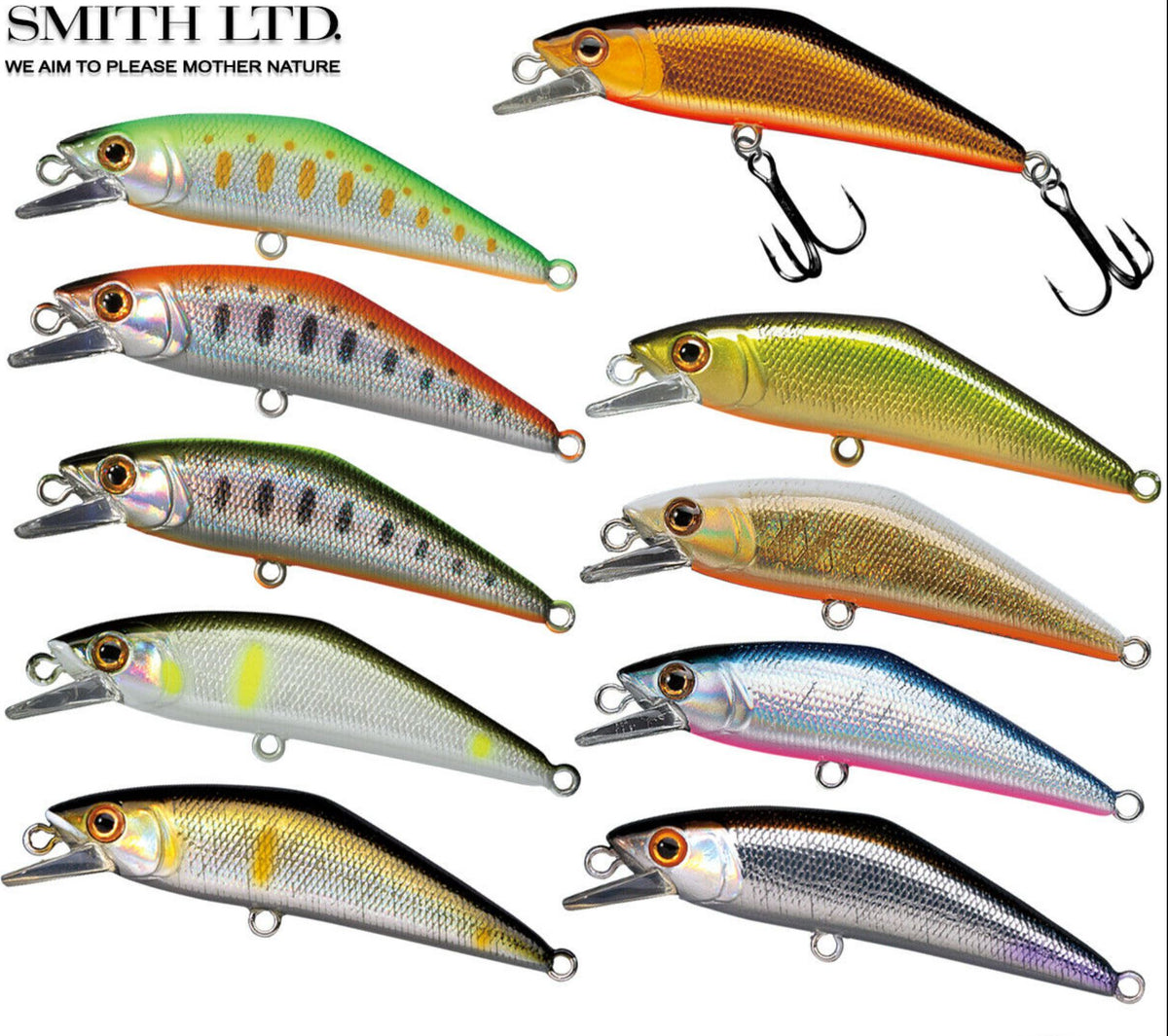 SMITH D-CONTACT 63 Heavy Sinking Minnow 7g TROUT BASS SALMON